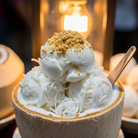 Kem dua Vietnamese coconut ice cream