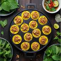 Vietnamese vegan mini savory pancakes