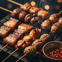 Xien nuong grilled meat skewers