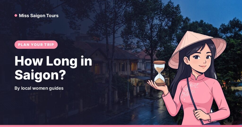Quiet street with old houses at dusk in Saigon, Miss Saigon Tours